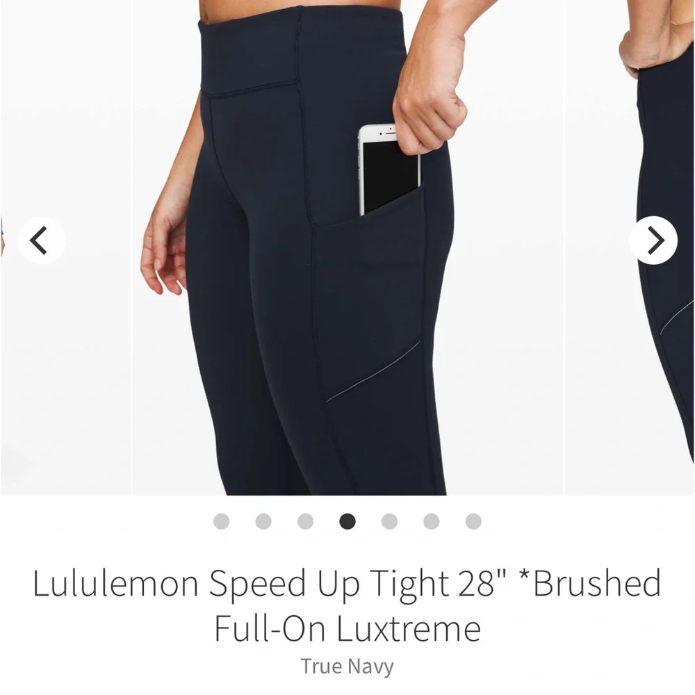 Lululemon Speed Up Tight Navy 28” Excellent